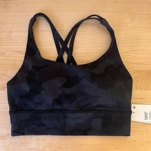 Camo Lululemon Energy Long Line Sports Bra, Size 4